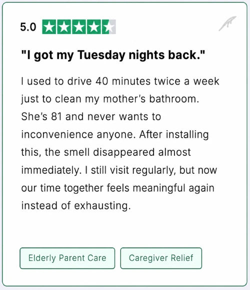 5-star review: 'I got my Tuesday nights back' – elderly parent care & caregiver relief testimonial