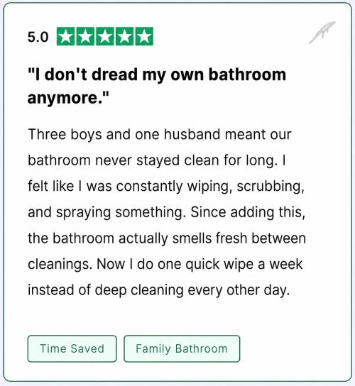 5-star review: 'I don’t dread my bathroom anymore' — time-saving solution for family bathrooms