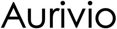 Aurivio brand logo in bold black text on white background